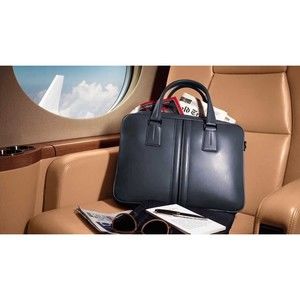 TOD’S Double Stripe Porta Document Holder Leather Briefcase New With Tags NWT